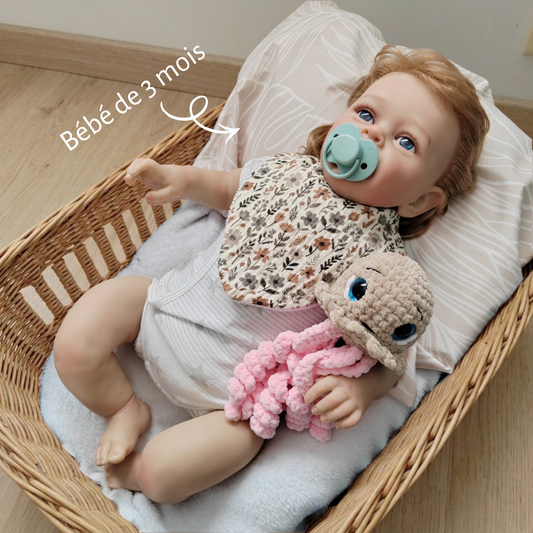 Tiny doudou méduse rose