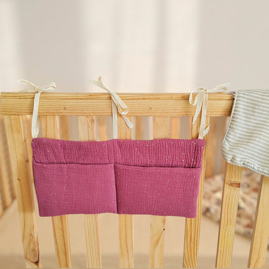 Range-doudou double gaze de coton framboise