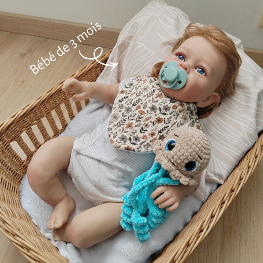 Tiny doudou méduse bleue