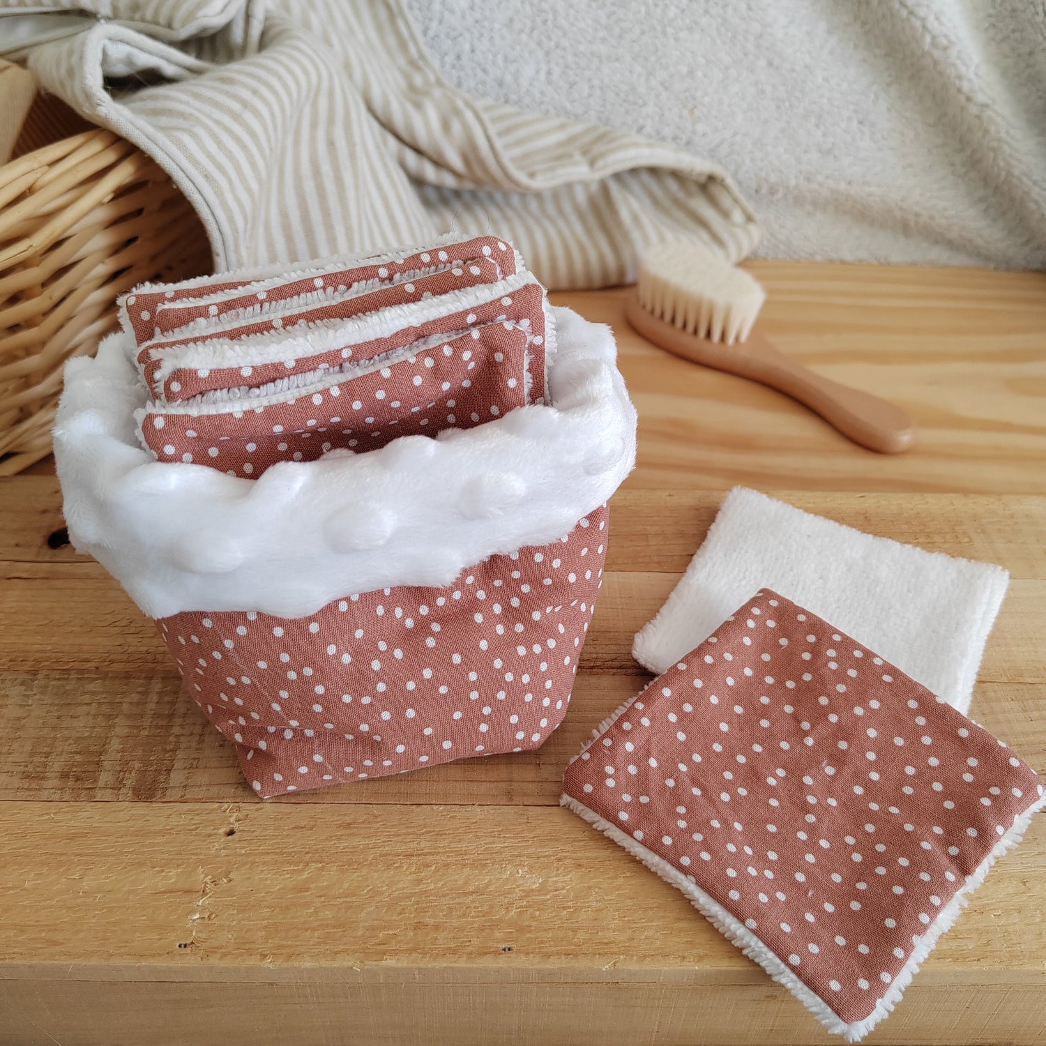 6 cotons avec panier