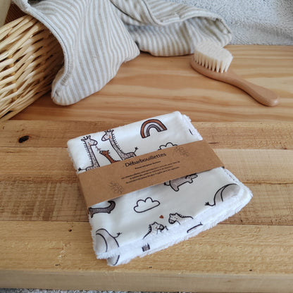 2 Débarbouillettes animaux