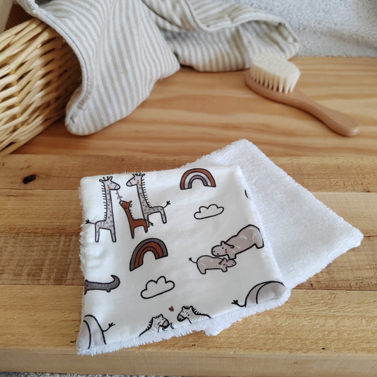 2 Débarbouillettes animaux