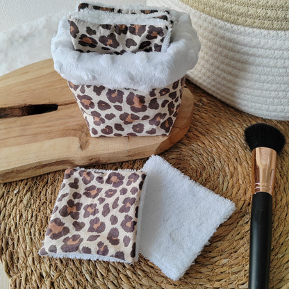 6 cotons lavables avec panier