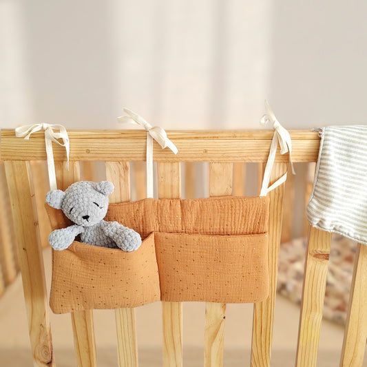 Range-doudou double gaze de coton Cassonade