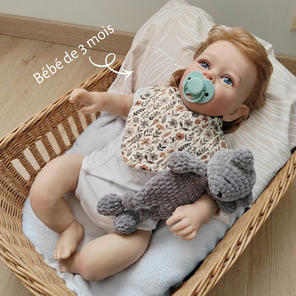 Tiny doudou plat ours gris