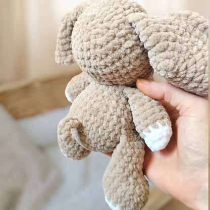 Tiny doudou éléphant crochet - beige