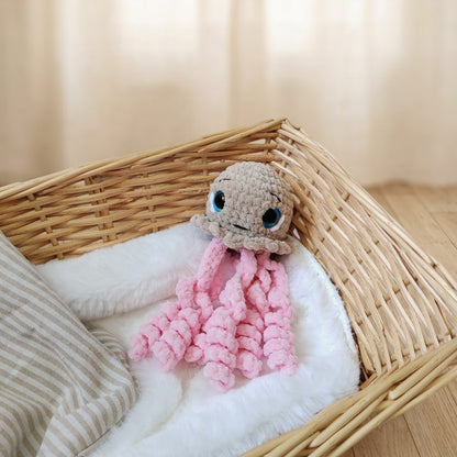 Tiny doudou méduse rose