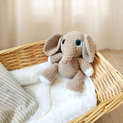 Tiny doudou éléphant crochet - beige