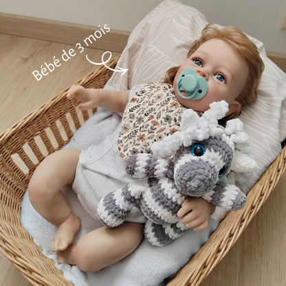 Tiny doudou zèbre crochet