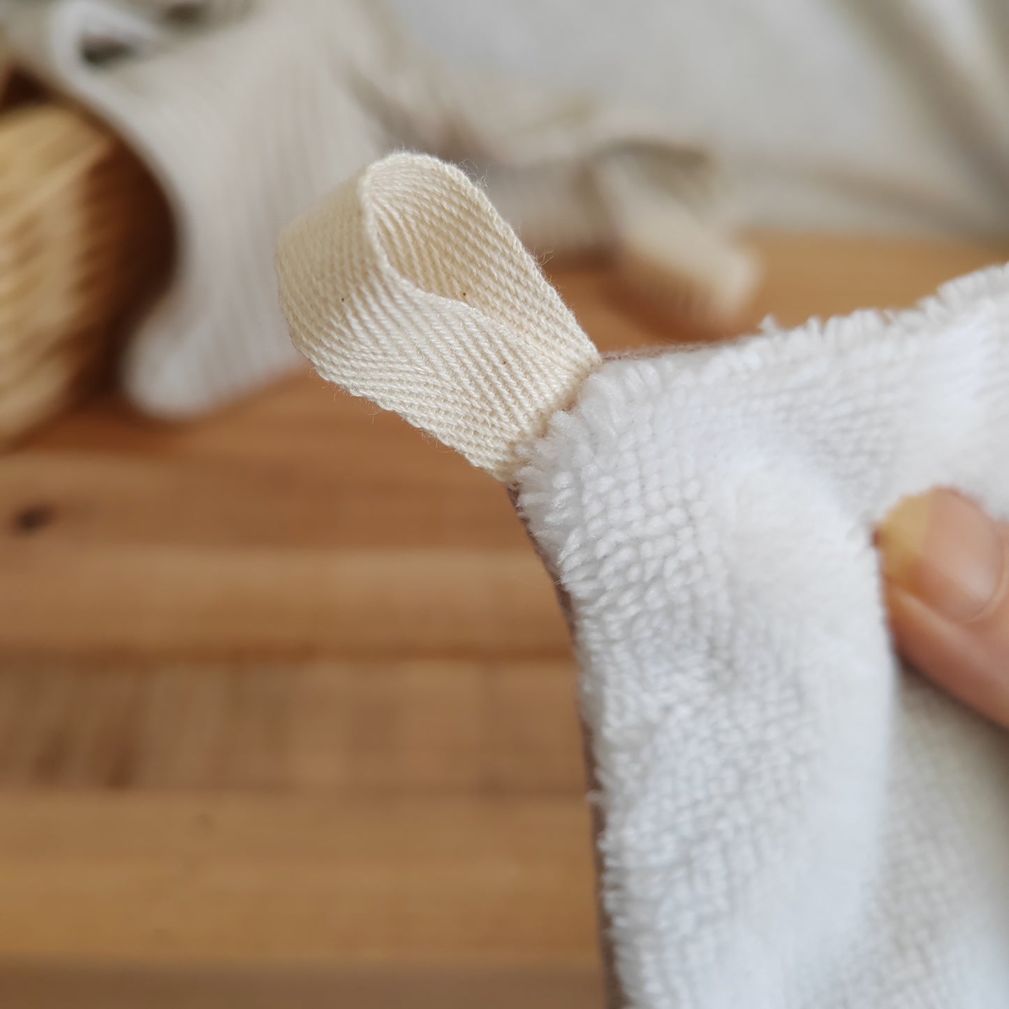 Mini gant de toilette d'apprentissage pattounes kaki