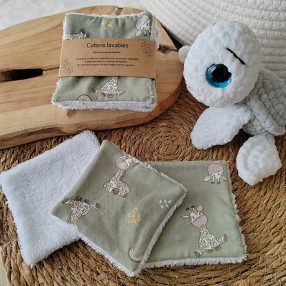 4 Cotons lavables bébé