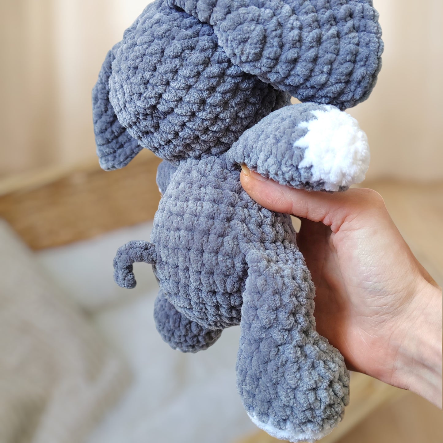 Tiny doudou éléphant gris