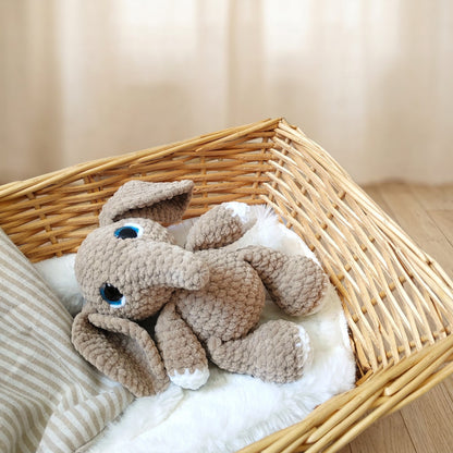 Tiny doudou éléphant crochet - beige