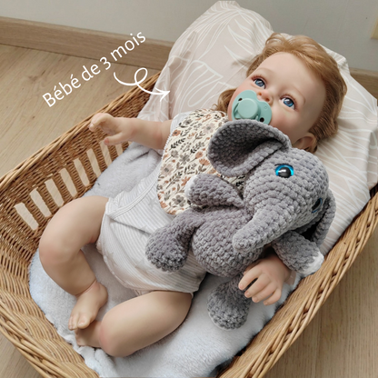 Tiny doudou éléphant gris