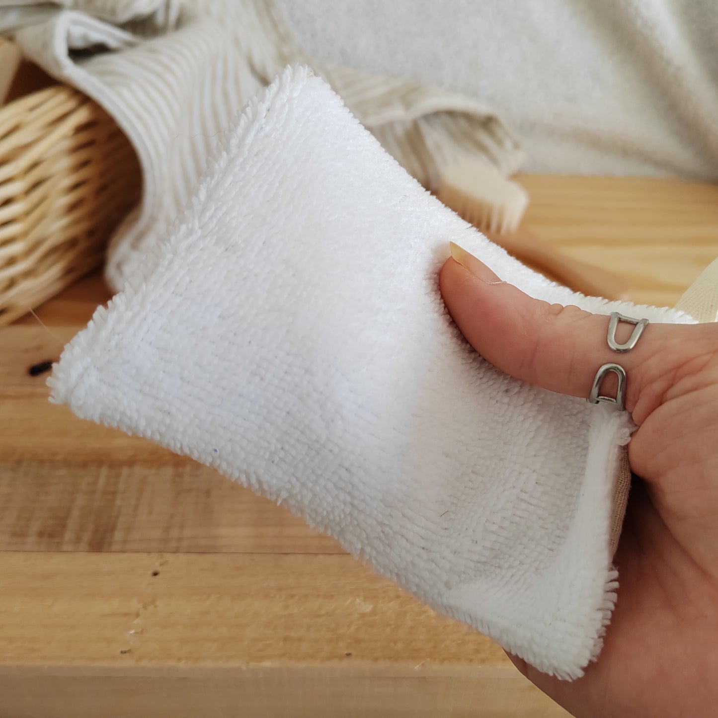 Mini gant de toilette d'apprentissage pattounes kaki