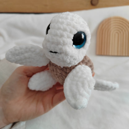 doudou tortue au crochet beige 